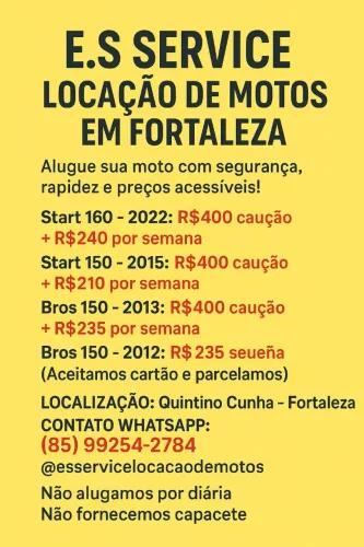 Aluguel de motos para rodar app.