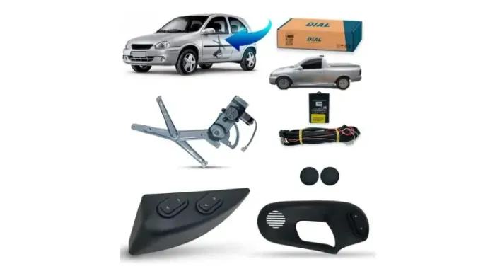 Kit Vidro Elétrico Dial Completo Chevrolet Corsa Wind / Pick-up Corsa 2 Portas
