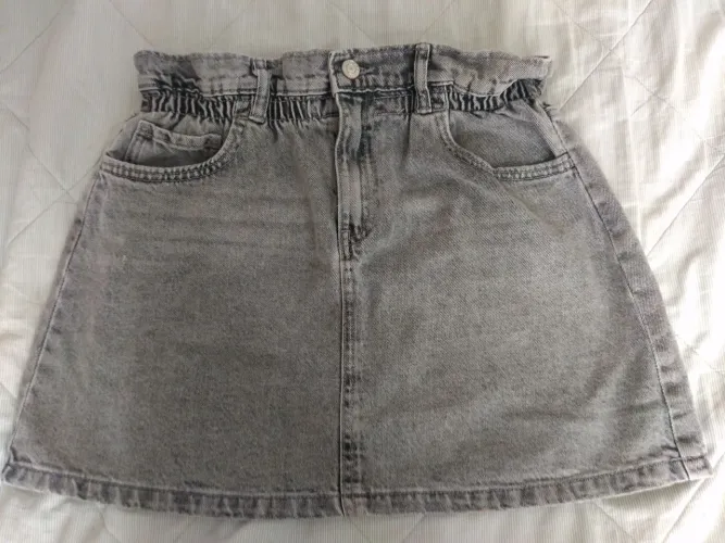 Saia Jeans preto claro - Zara - 13/14 anos