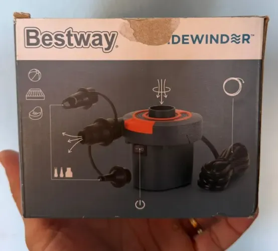 Bomba De Ar Elétrica 3 Bicos 127v Sidewinder Bestway para colchão e etc