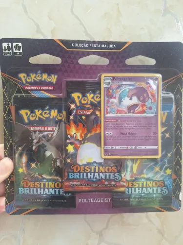 Tripack carta Pokémon coleção Destinos Brilhantes