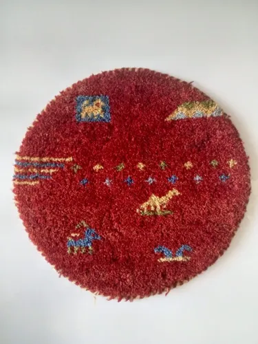 Tapete indiano Kazak 40cm de diâmetro