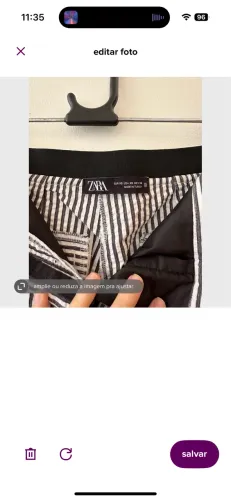 Calça listrada zara