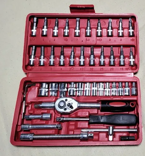 Maleta 46pç Nova Catraca + Bits + Soquetes 4mm a 14mm  (R$50 Pix ou Dinheiro)