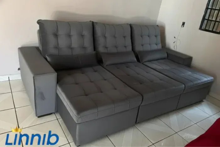 SOFÁ 2,90mt RETRÁTIL E RECLINÁVEL PAGAMENTO SÓ NA ENTREGA @LINNIBMÓVEIS