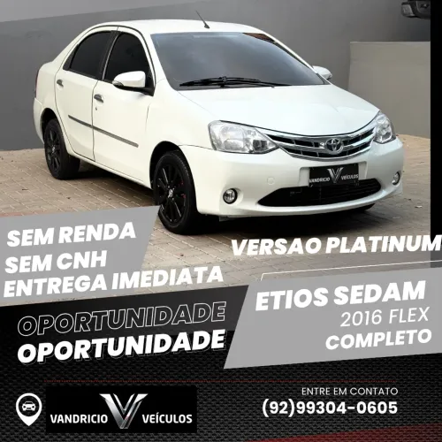 Etios sedam platinum 2016 completo Zero de entrada 