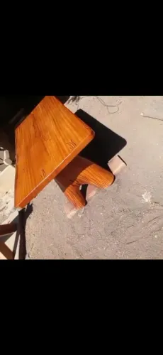 Mesa de madeira rústica 2m