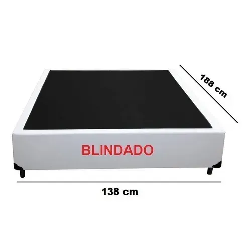 Base Box Blindada Fechada Casal Padrão. Produto Novo Direto de Fábrica - entrega gratis 