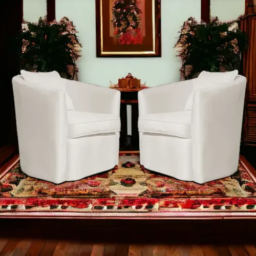 Poltronas Alana em Tecido - Jogo com 2 peças para Sala e Escritório