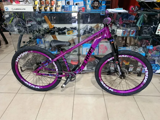 Bicicleta Hupi Naja Aro 26 cubo barulhento freio Shimano hidráulico 