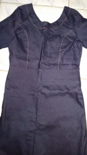Vestido Azul Escuro Midi-seminovo