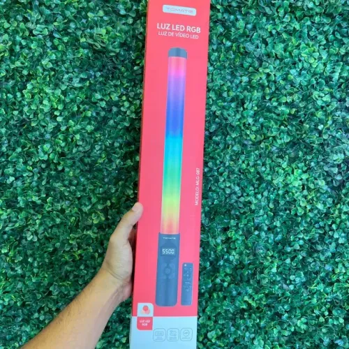 Bastão de Led RGB - Luz de vídeo com controle remoto - Tomate