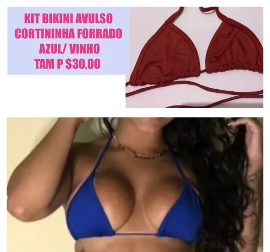 Kit Biquíni cortininha Tam P