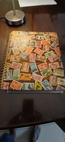 Caderno de selos - Coleção de selos do mundo