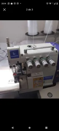 Maquina de costura overloque direct drive ponto cadeia