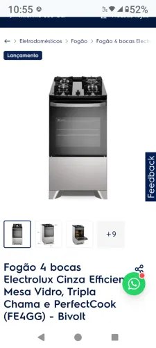 Fogão Eletrolux 4 bocas