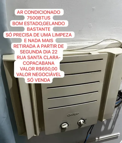 Ar condicionado 7500BTUS 