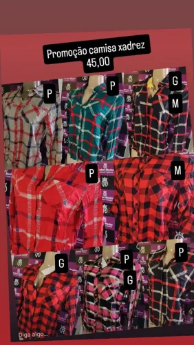 Blusas femininas xadrez