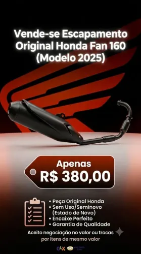 Escapamento da 160 original 2025
