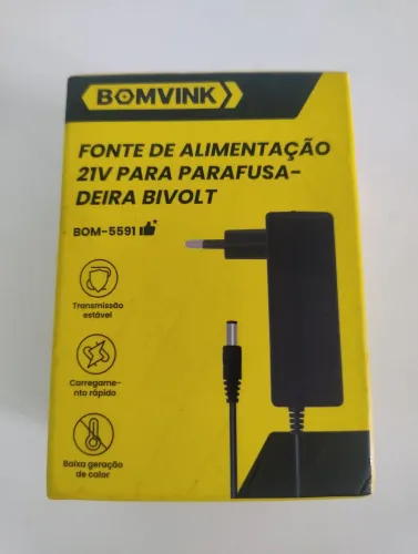 Fonte de alimentação para parafusadeira 21v 1.0A bivolt nogan