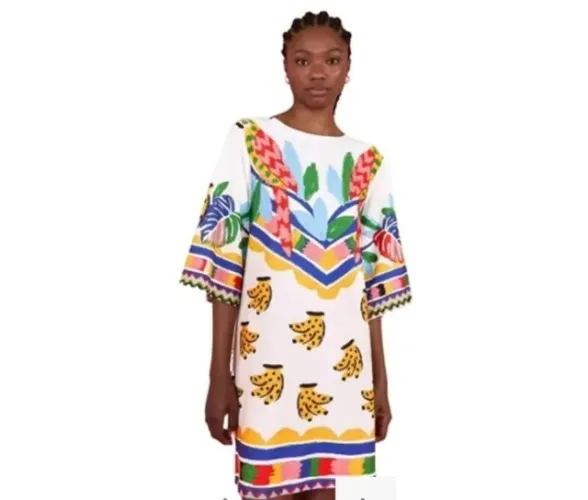 Vestido FARM Bosque Col T-Shirt Manga Quadrada Tam G | Original