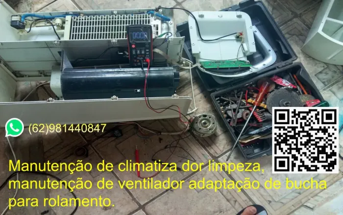 Manutenção de climatizador e ventilador na região noroeste.