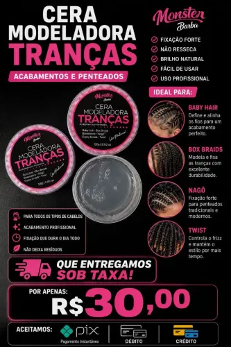 Cera Modeladora p/ Tranças Entregamos
