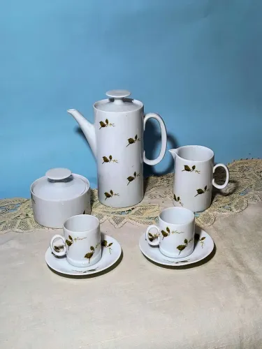 Louça chá e café para 2 pessoas bule leiteira açucareiro antigo antiquario decoração casa