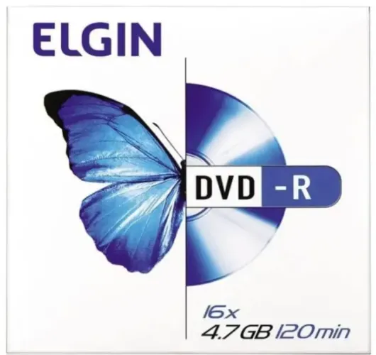 DISCO GRAVÁVEL DVD-R 16X 4.7GB 120 MINUTOS ENVELOPE - ELGIN