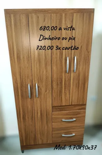 Guarda roupa 4 portas solteiro