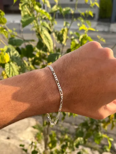 Pulseira Masculina de Prata legítima 