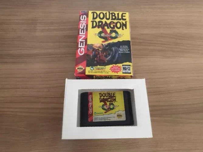 Double Dragon V Cartucho Original + Caixa Repro - Mega Drive