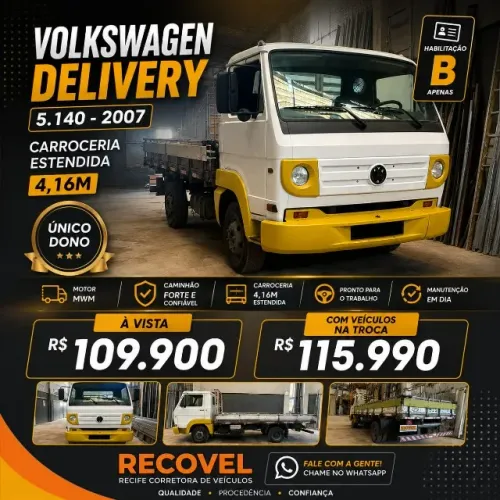 VW delivery 5.140 Carroceria extendida 2007
