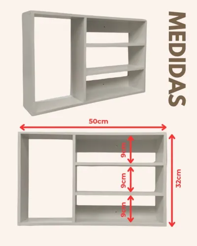 Porta temperos em MDF 9mm nas cores branco, preto, mogno ou natural