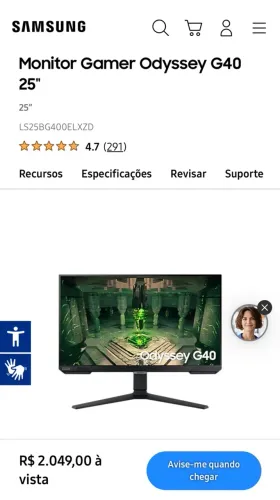 Monitor Samsung odyssey 25pol 240hz