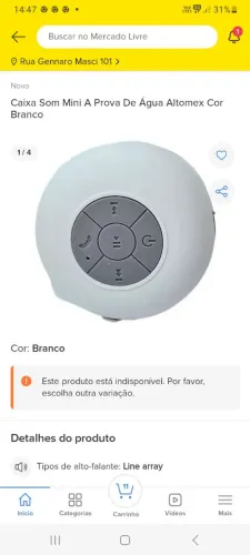 Mini caixa de som.todas por 49,00