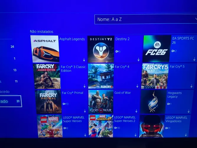 PS4 SLIM - MAIS DE 20 JOGOS/ 2 controles