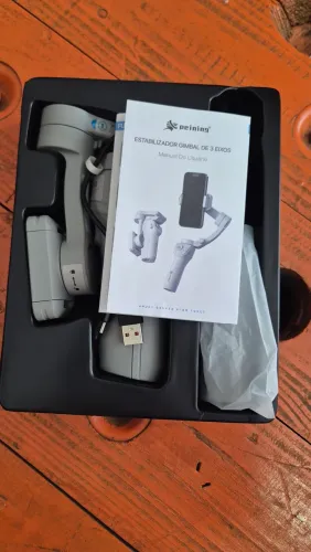 Gimbal estabilizador com 3 eixos celular bluetooth portatil