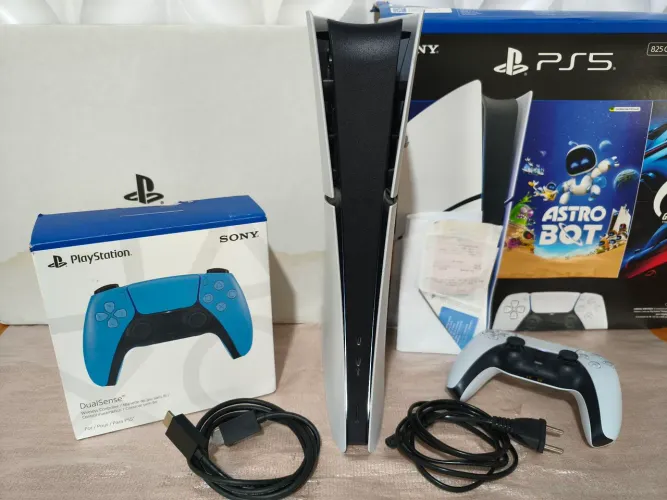 PS5 Slim Digital - NF e Garantia - Pego seu PS4 Slim, Séries S ou Switch Desbloq no Abate