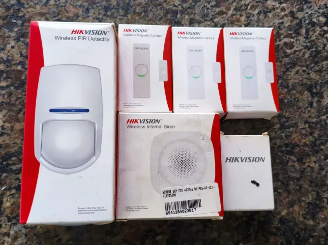 Kit sensores de alarme HikVision 433mHz - Novos Sem Uso (lote)