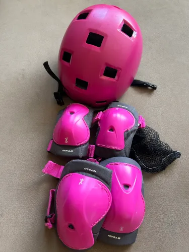 Kit proteção ciclismo infantil capacete