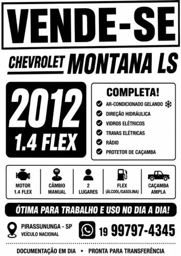 Chevrolet Montana LS 1.4 Econoflex 8V 2P 2012