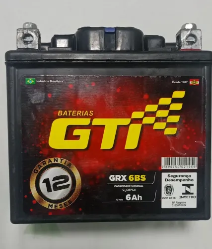 Vendo Bateria GTI, 6Ah ,12V para moto.