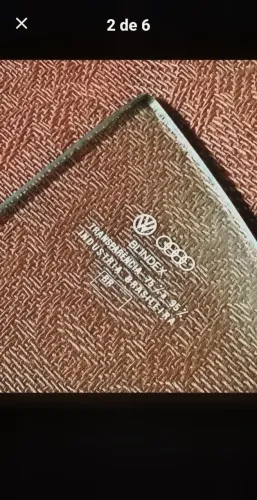 Vidro Quebra-Vento Fusca Blindex Logo VW/Audi Lado Direito