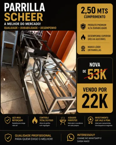 Parrilla a carvão marca Scheer