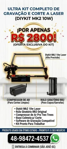 Gravadora/cortador laser 10w algolaser diykitMk2