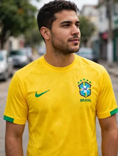 Camisa do Brasil 3D Premium unissex Tam G 