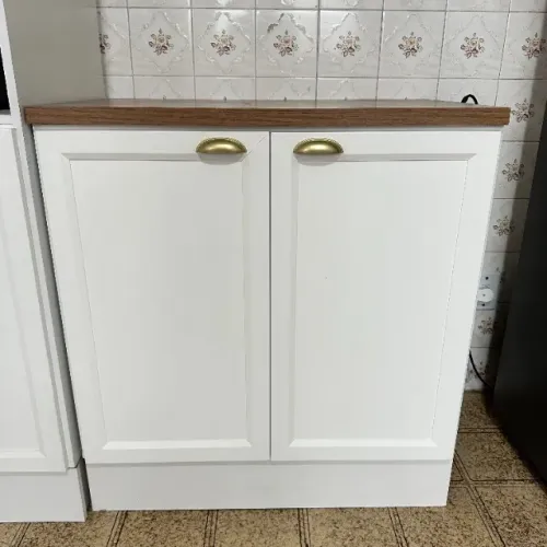 Balcão de cozinha Unna Polimann - Branca Americana