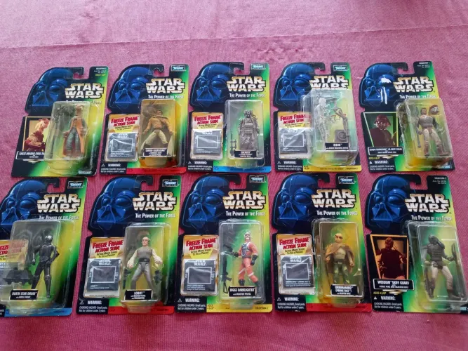 10 bonecos star wars the power of the force de Coleção