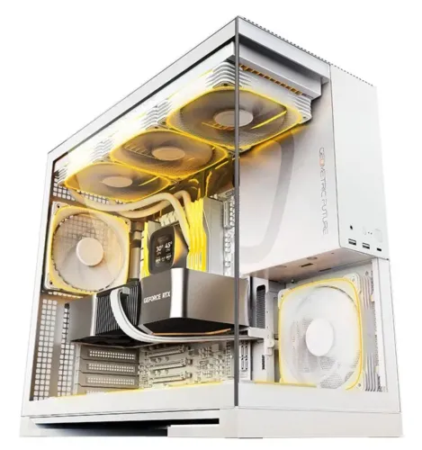 Gabinete Gamer Geometric Future Model 5 Branco - Novo Lacrado 